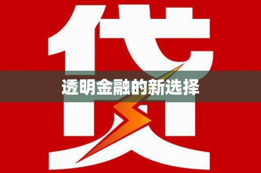 保亭透明金融的新选择