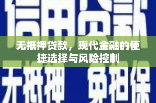 保亭无抵押贷款，现代金融的便捷选择与风险控制