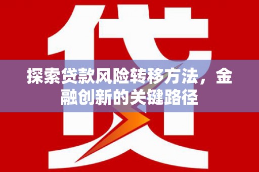 保亭探索贷款风险转移方法，金融创新的关键路径