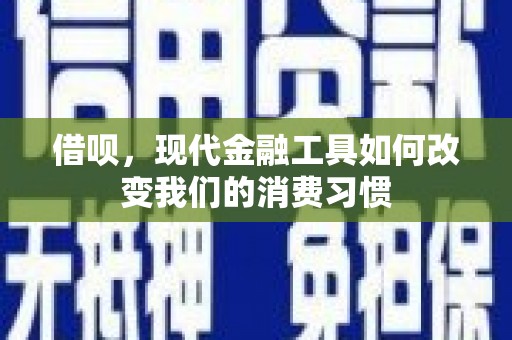 保亭借呗，现代金融工具如何改变我们的消费习惯