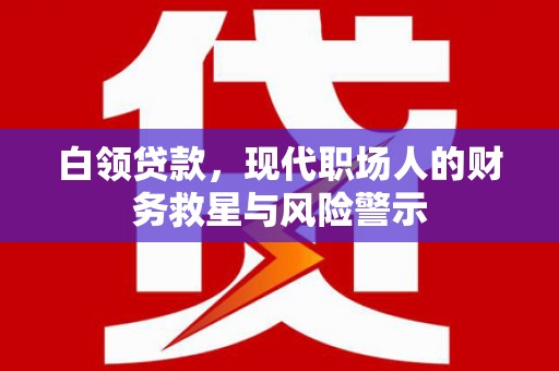 保亭白领贷款，现代职场人的财务救星与风险警示