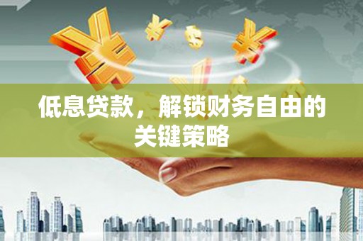 保亭低息贷款，解锁财务自由的关键策略