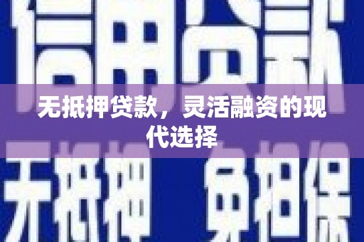 保亭无抵押贷款，灵活融资的现代选择