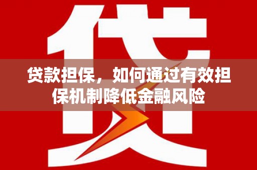 保亭贷款担保，如何通过有效担保机制降低金融风险