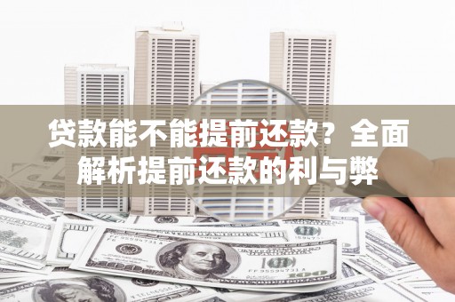 保亭贷款能不能提前还款？全面解析提前还款的利与弊