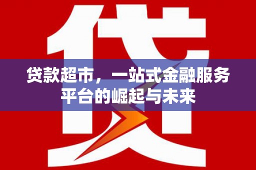 保亭贷款超市，一站式金融服务平台的崛起与未来