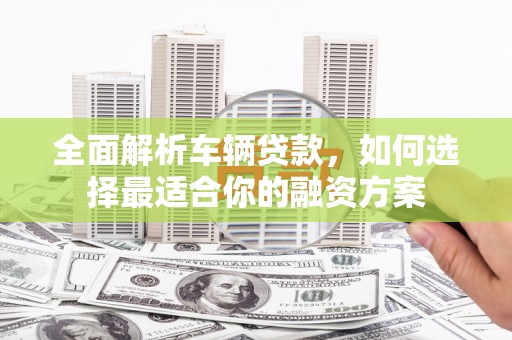 保亭全面解析车辆贷款，如何选择最适合你的融资方案